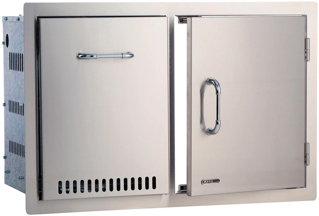 BULL Tür / Schubladen Kombination, Auszug, Edelstahl, 76 Cm 1 BULL Tür / Schubladen Kombination, Auszug, Edelstahl, 76 Cm