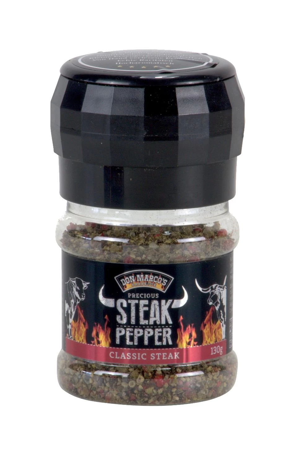 Don Marcos Steak Peffer - Classic - Mit Mühlenaufsatz, 130 G 1 Don Marcos Steak Peffer - Classic - Mit Mühlenaufsatz, 130 G