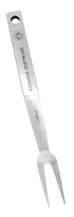 Grillfürst Premium Grillbesteck Set Mit Grillzange, -Wender Und -Gabel - Borussia Dortmund Edition In Geschenkverpackung -Barbecue Shop BVB Premium Grillgabel Edelstahl