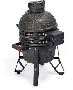The Bastard Keramikgrill Urban Small - Schwarz Matt - Modell 2023 -Barbecue Shop Bastard Keramikgrill Urban Small rueckseite Scharnier BU206