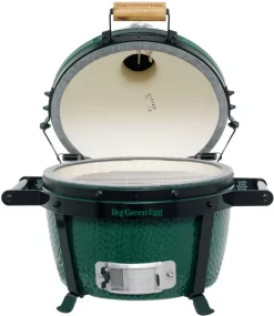 Big Green Egg MiniMax Keramikgrill Starter - Paket -Barbecue Shop Big Green Egg MiniMax Carrier deckel offen 2