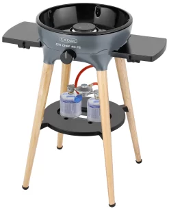 CADAC Gasgrill Citi Chef 40 FS BBQ / Dome Steel Grey, 50 Mbar -Barbecue Shop CADAC Citi Chef 40 FS Steel Grey 2 Gaskartuschen 1