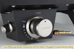 COZZE Pizzaofen Gas 42,5 Cm (17") - Inkl. Pizzastein -Barbecue Shop COZZE PizzaofenGas Anschluss