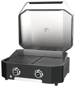 COZZE Plancha 600 / Plancha Grill Mit 2 Gusseisen Grillplatten 12 COZZE Plancha 600 / Plancha Grill Mit 2 Gusseisen Grillplatten -Barbecue Shop COZZE Plancha Grill 600 2 Brenner open