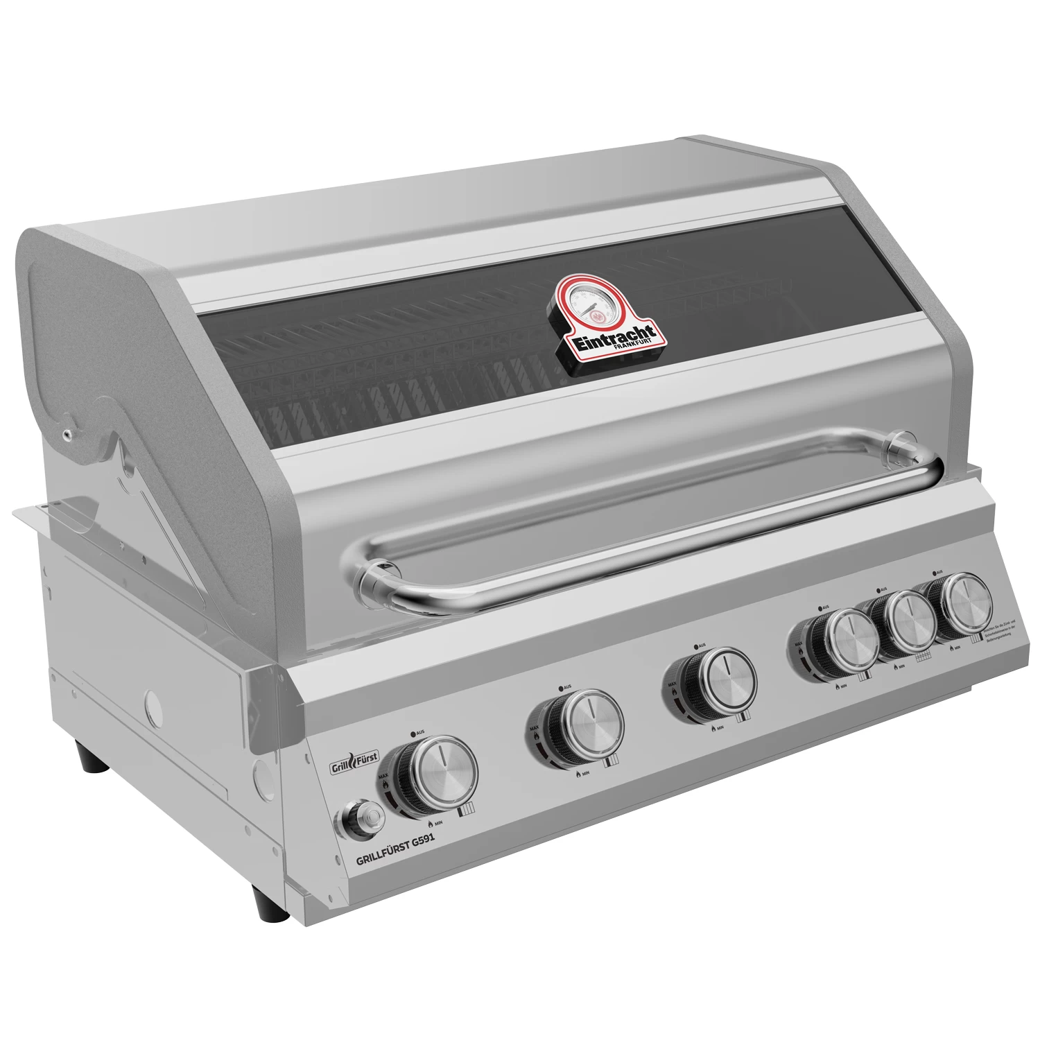 Grillfürst G591E 5-Brenner Einbaugrill - Eintracht Frankfurt Edition - Edelstahlroste 2 Grillfürst G591E 5-Brenner Einbaugrill - Eintracht Frankfurt Edition - Edelstahlroste – Bild 2