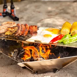 Fennek 4Fire - Mobiler 2-Zonen Grillrost -Barbecue Shop Fennek 4Fire Grillrost Hexagon Spiegelei