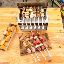 Fennek Grillspießhalter-Set Edelstahl Für Fennek 2.0 -Barbecue Shop Fennek Grillspiesshalter Set Vorbereitung