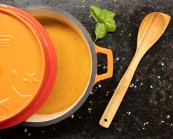 Grillfürst Emaillierter Dutch Oven Ohne Füsse DO4 - Orange -Barbecue Shop Grillfuerst Dutch Oven ohne Fuesse DO4