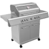 Grillfürst G521E 5-Brenner Edelstahl-Gasgrill - Eintracht Frankfurt Edition - Edelstahlroste