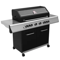 Grillfürst G620E 6-Brenner Gasgrill - Eintracht Frankfurt Edition - Edelstahlroste