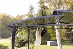 Grillfürst Premium Grillpavillon Aus Stahl Mit Wetterfestem Metalldach Und Ablageflächen -Barbecue Shop Grillfuerst Grillpavillon Gasgrill Garten Stahl