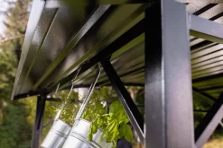 Grillfürst Premium Grillpavillon Aus Stahl Mit Wetterfestem Metalldach Und Ablageflächen -Barbecue Shop Grillfuerst Grillpavillon Stahl Streben Detail