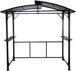Grillfürst Premium Grillpavillon Aus Stahl Mit Wetterfestem Metalldach Und Ablageflächen