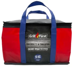 Grillfürst Kokosbriketts In Stangenform - 20 Kg - Ideal Für Dutch Oven Und Grill -Barbecue Shop Grillfuerst Kokosbriketts Stangenbriketts 10kg Tragetasche