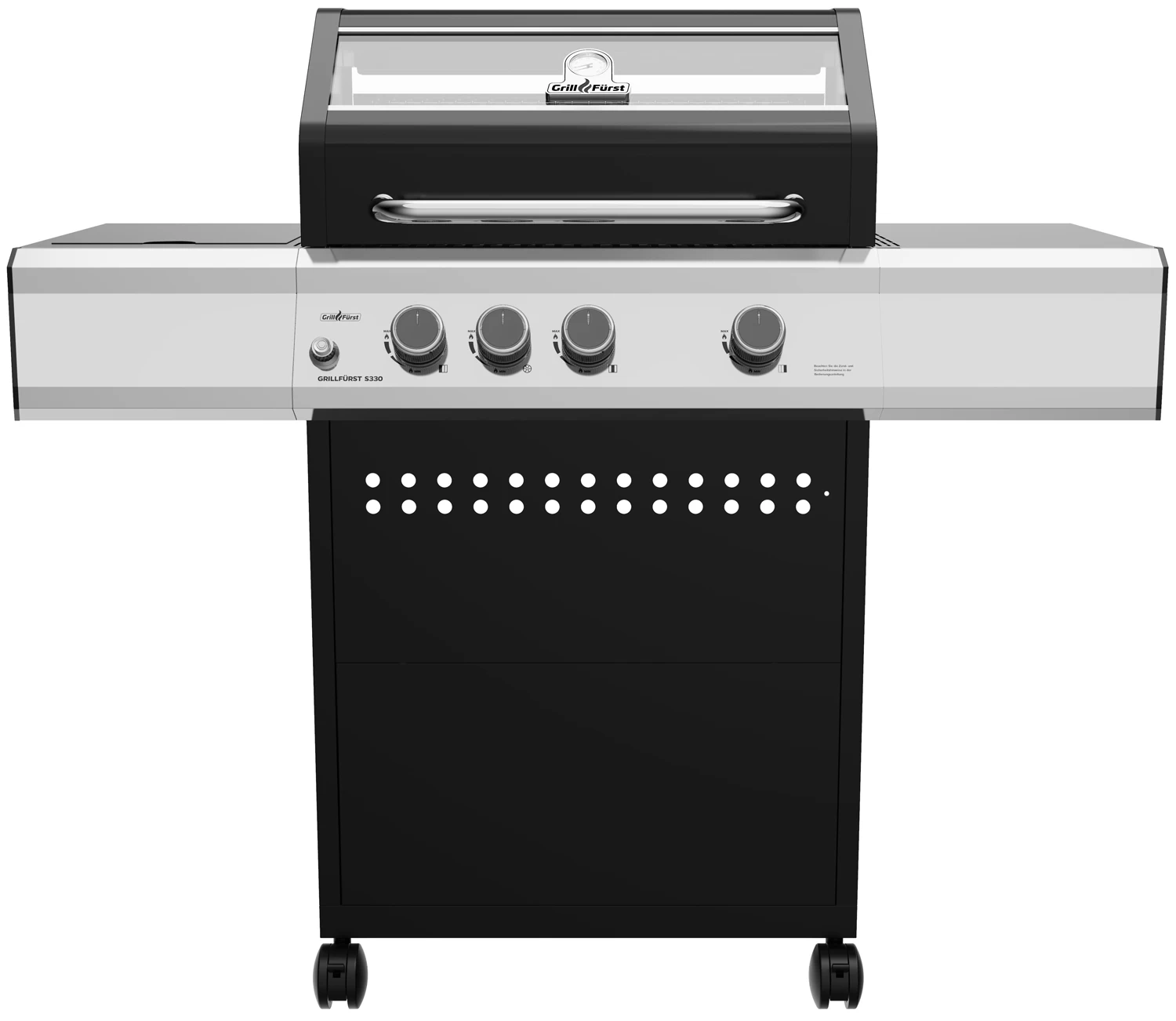 Grillfürst S330G 3-Brenner Gasgrill Mit Seitenkocher Und Gusseisen Rosten Inkl. Abdeckhaube 1 Grillfürst S330G 3-Brenner Gasgrill Mit Seitenkocher Und Gusseisen Rosten Inkl. Abdeckhaube