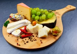 Grillfürst Pizzabrett Bambusholz -Barbecue Shop Grillfuerst Servierbrett Kaeseplatte