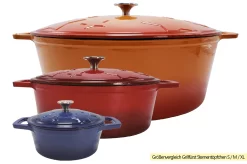Grillfürst Dutch Oven Sternentöpfchen / Gusseisen Bräter - Emailliert - S - Lila 11 Grillfürst Dutch Oven Sternentöpfchen / Gusseisen Bräter - Emailliert - S - Lila -Barbecue Shop Grillfuerst Sternentoepfchen Gusseisen Groessenvergleich 1