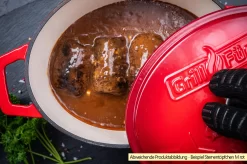 Grillfürst Dutch Oven Sternentöpfchen / Gusseisen Bräter - Emailliert - M - Lila -Barbecue Shop Grillfuerst Sternentoepfchen M Beispiel Rouladen