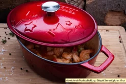 Grillfürst Dutch Oven Sternentöpfchen / Gusseisen Bräter - Emailliert - M - Lila -Barbecue Shop Grillfuerst Sternentoepfchen M Gusseisenbraeter Beispiel