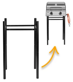 Grillfürst G201E 2-Brenner Gasgrill Portabel V2 - Campinggrill / Balkongrill 50mbar - Inkl. Untergestell -Barbecue Shop Grillfuerst Untergestell Campinggrill G201E 1 1