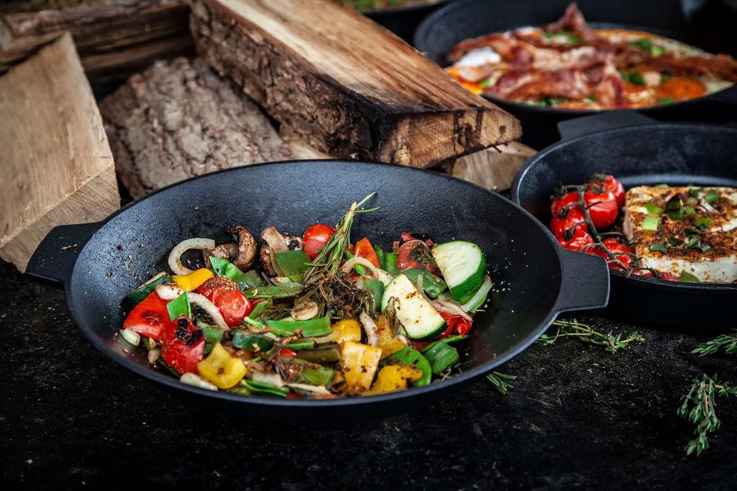 Grillfürst Gusseisen Wok Mit 2 Griffen Ø 30 Cm 5 Grillfürst Gusseisen Wok Mit 2 Griffen Ø 30 Cm – Bild 5