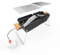 Knister Gasgrill - Ausziehbarer Kompaktgrill -Barbecue Shop Knister Gasgril Aufbau Bauteile