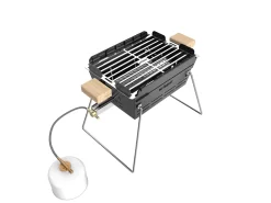 Knister Gasgrill - Ausziehbarer Kompaktgrill -Barbecue Shop Knister Gasgrill zusammengeschoben