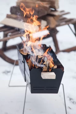 Knister Grill Original - Ausziehbarer Holzkohle Kompaktgrill -Barbecue Shop Knister Grill Holzfeuer