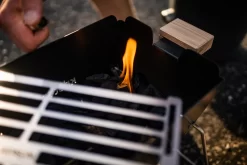 Knister Grill Original - Ausziehbarer Holzkohle Kompaktgrill -Barbecue Shop Knister Grill anzuenden