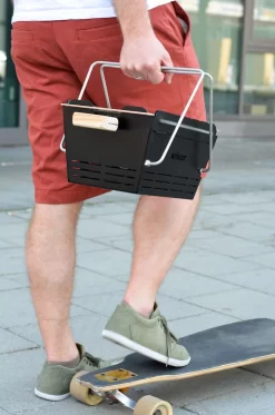 Knister Grill Original - Ausziehbarer Holzkohle Kompaktgrill -Barbecue Shop Knister Grill leichter Transport unterwegs