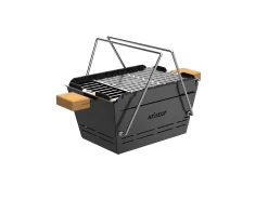 Knister Grill Original - Ausziehbarer Holzkohle Kompaktgrill -Barbecue Shop Knister Kohlegrill praktisch tragbar