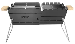 Knister Grill Original - Ausziehbarer Holzkohle Kompaktgrill -Barbecue Shop Knister Kompaktgrill Holzkohlegrill