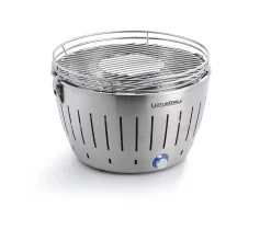 LotusGrill Classic - Holzkohle Tischgrill - Metallicsilber Inkl. Tasche