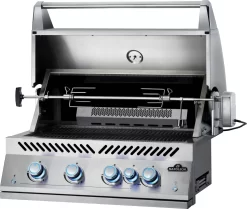 Napoleon 700-Series 32" BIG32 Edelstahl Einbaugrill Inkl. Drehspieß - Modell 2023 -Barbecue Shop Napoleon Einbaugrill BIG32 Drehspiess Motor
