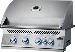 Napoleon 700-Series 32" BIG32 Edelstahl Einbaugrill Inkl. Drehspieß - Modell 2023 -Barbecue Shop Napoleon Einbaugrill BIG32 LED blau