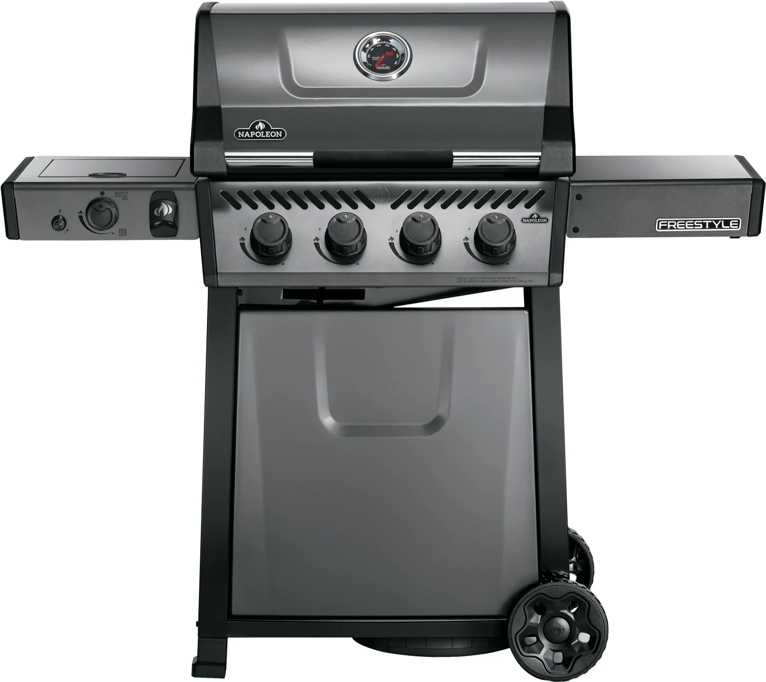 Napoleon Freestyle 425 Gasgrill, Graphit - Mit Sizzle Zone - Modell 2023 - X-DEAL Inkl. Drehspieß 1 Napoleon Freestyle 425 Gasgrill, Graphit - Mit Sizzle Zone - Modell 2023 - X-DEAL Inkl. Drehspieß