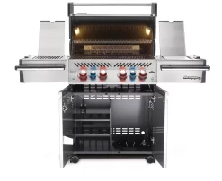 Napoleon Prestige Pro 500-3 Edelstahl Gasgrill Inkl. Drehspieß - X-DEAL Inkl. Napoleon Holzkohlegrill Kugelgrill Ø 57cm -Barbecue Shop Napoleon Prestige Pro 500 offen 02 1