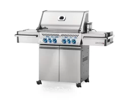 Napoleon Prestige Pro 500-3 Edelstahl Gasgrill, Erdgas Inkl. Drehspieß - Modell 2023 -Barbecue Shop Napoleon Prestige Pro 500 seitlich 01