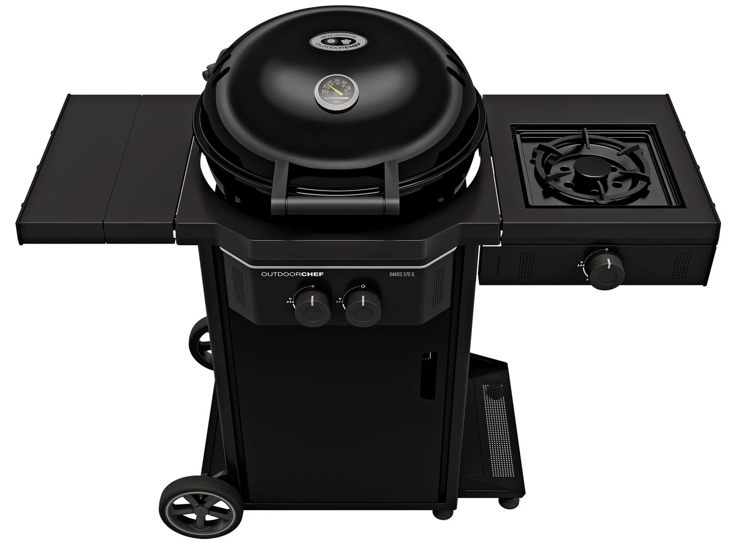 Outdoorchef Gas Kugelgrill Davos 570G Pro Mit Cooking Zone (Seitenkocher) & Abdeckhaube 1 Outdoorchef Gas Kugelgrill Davos 570G Pro Mit Cooking Zone (Seitenkocher) & Abdeckhaube