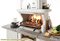 Palazzetti Grillkamin Pamplona Mit Pizzaofen Inkl. Montagematerial -Barbecue Shop Palazzetti Grillkamin Pamplona Feuerraum