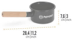 Petromax Emaille Stieltopf / 500 Ml / Schwarz