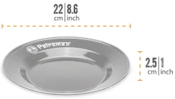 Petromax Emaille Teller / Ø22 Cm / Schwarz, 2 Stück
