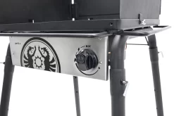 Petromax Gastisch / Gaskocher GE45 Mit Einzelbrenner 9 Petromax Gastisch / Gaskocher GE45 Mit Einzelbrenner -Barbecue Shop Petromax Gastisch ge45 Detail Front mit Gasregler