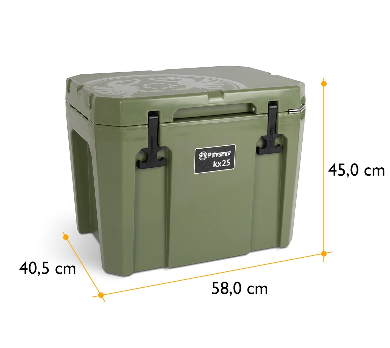 Petromax Kühlbox 25 Liter Oliv - Inkl. Sitzkissen, Haft-Unterlage Und Einsatzkorb 1 Petromax Kühlbox 25 Liter Oliv - Inkl. Sitzkissen, Haft-Unterlage Und Einsatzkorb