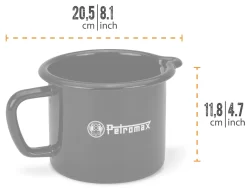 Petromax Emaille Milchtopf / 1400 Ml / Schwarz -Barbecue Shop Petromax Milchtopf Emaille 1400ml schwarz Abmessungen