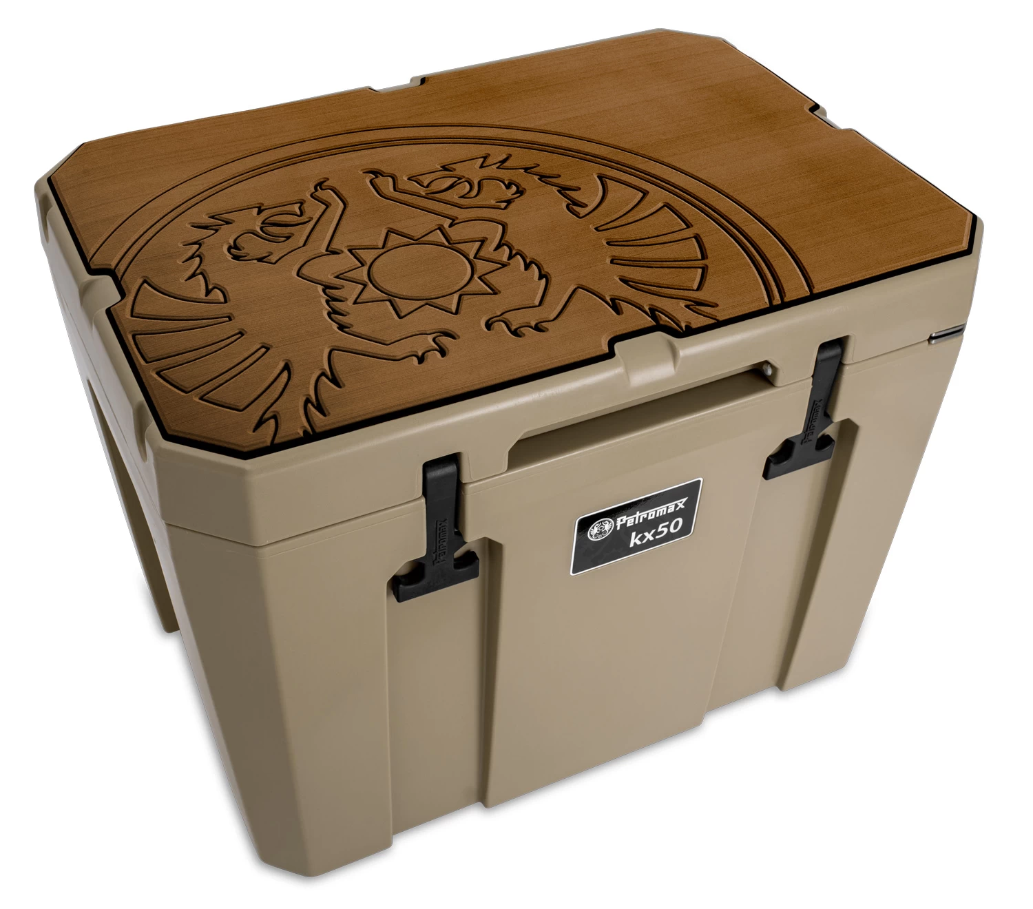 Petromax Haft-Auflage Für Kühlbox Kx50 Braun Mit Drachenemblem 3 Petromax Haft-Auflage Für Kühlbox Kx50 Braun Mit Drachenemblem – Bild 3