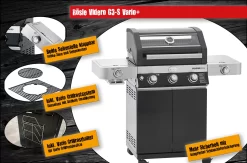 Rösle Gasgrill Videro G3-S VARIO+ Schwarz - Modell 2023 - X-DEAL Inkl. Abdeckhaube, Grillplatte Und Drehspieß 22 Rösle Gasgrill Videro G3-S VARIO+ Schwarz - Modell 2023 - X-DEAL Inkl. Abdeckhaube, Grillplatte Und Drehspieß -Barbecue Shop Roesle Videro G3 S Vario Gasgrill Highlights