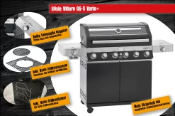 Rösle Gasgrill Videro G6-S VARIO+ Schwarz - Modell 2023