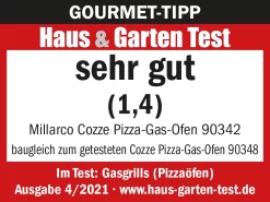 COZZE Pizzaofen Gas 34 Cm (13") - Inkl. Pizzastein -Barbecue Shop Testlogo Cozze Pizzaofen Gas 90342 1