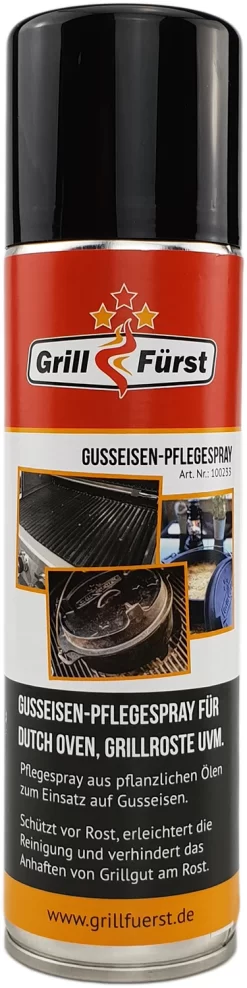Grillfürst Reinigungsset Für Edelstahlroste Mit Edelstahl Grillbürste, Grillreiniger Spezial Lösung Und Trennspray -Barbecue Shop grillfuerst gusseisen pflegespray